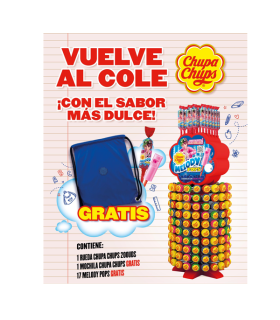 Lote Chupa Chups ( Rueda 200u/ gratis 17 melody pops y mochila.